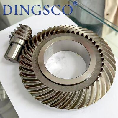 OEM Σπειροειδής Bevel Gear Set Θερμοθεραπευόμενο Κρόνο τροχό και πινιόν για βιομηχανικό σύστημα κίνησης μειωτή